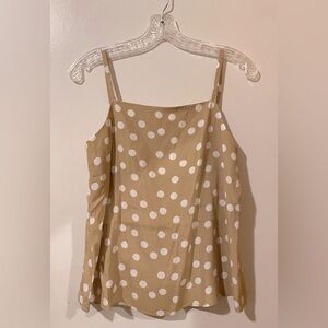 White polka dot brown cami